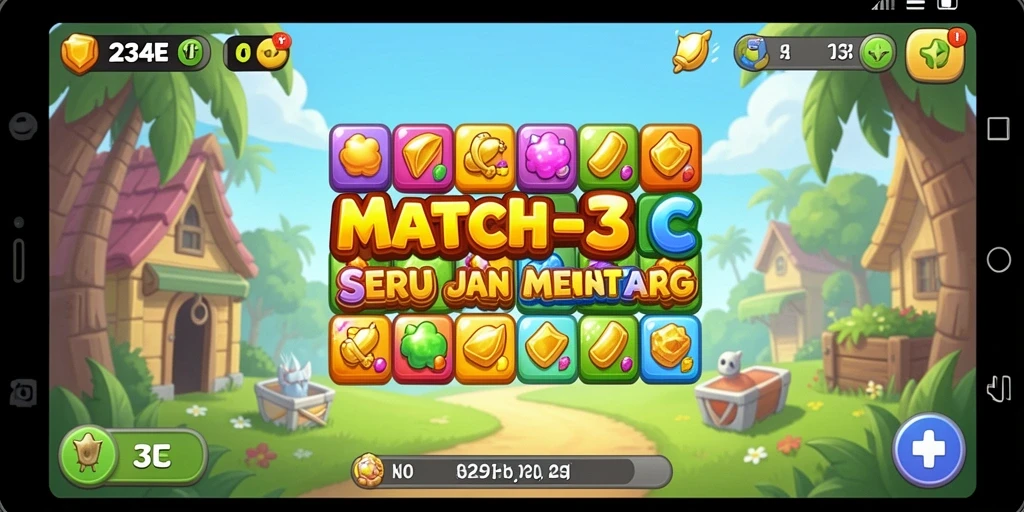 Gameplay seru dan menantang dalam 234E yang penuh warna.