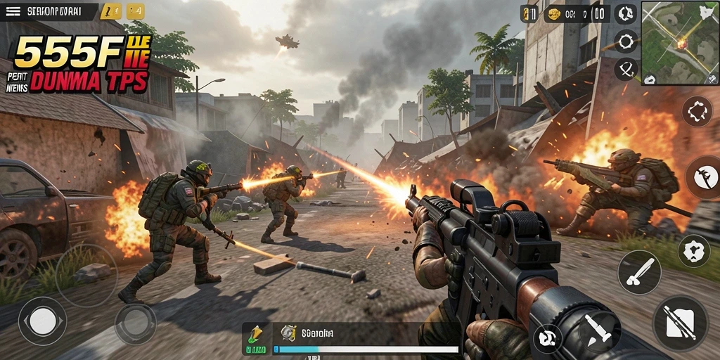 Gameplay mendebarkan dari 555F yang penuh aksi TPS.