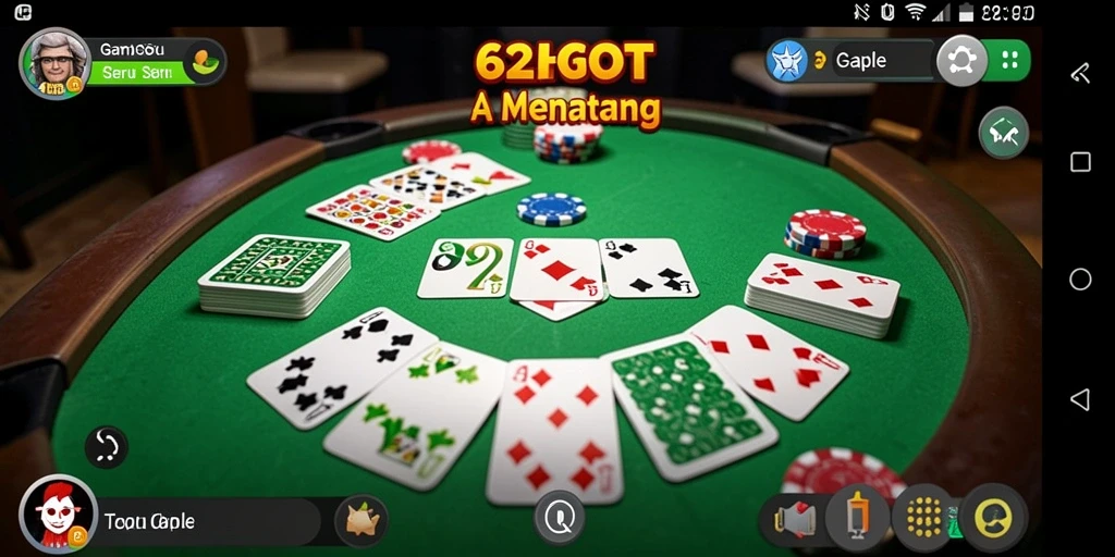 Tampilan gameplay Gaple yang seru dan interaktif.