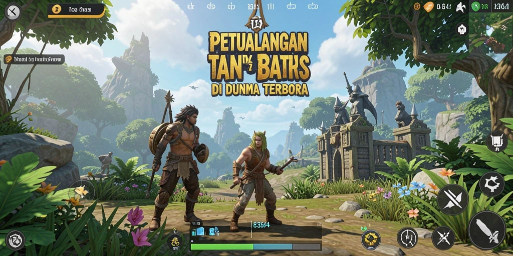 Screenshot gameplay 8364 menampilkan dunia terbuka yang luas dan petualangan mendebarkan.