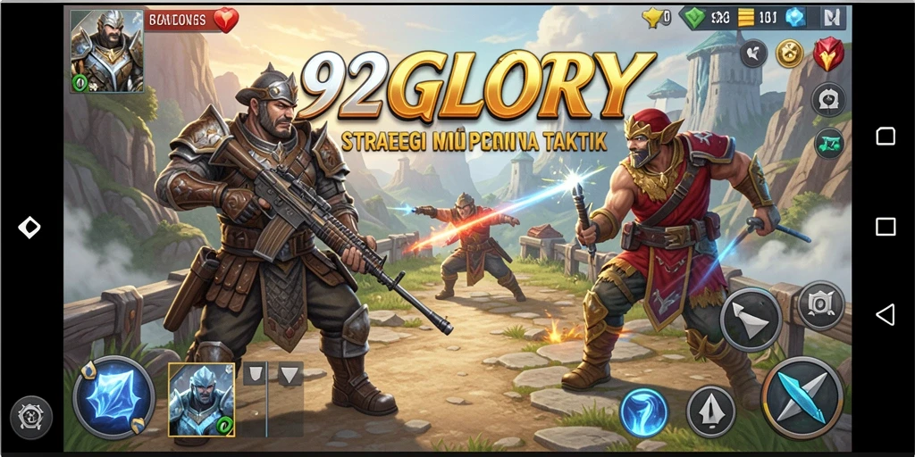 Tampilan gameplay 92GLORY yang menyuguhkan strategi mendalam.