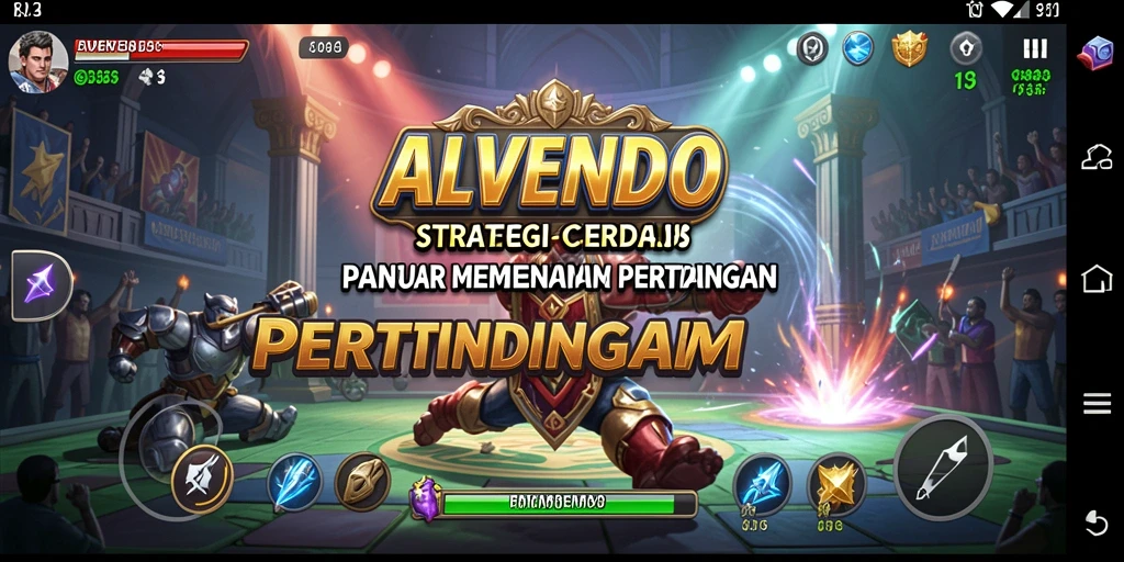 Tangkapan layar gameplay menampilkan pertempuran strategi di ALVENDO.
