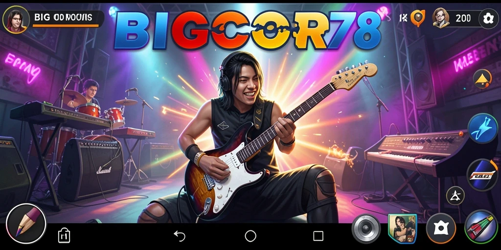 Tampilan gameplay seru dengan berbagai tantangan musik.