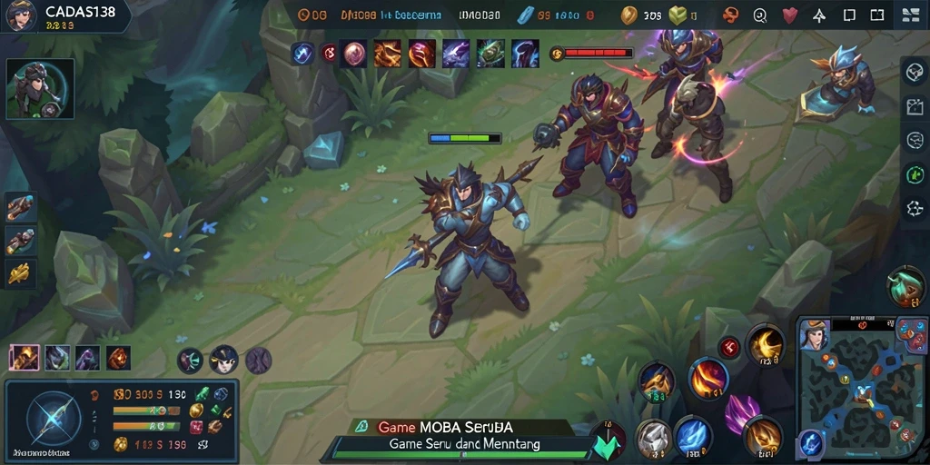 Screenshot gameplay CADAS138 dengan aksi seru MOBA.