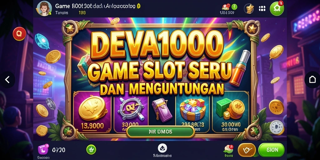 Tampilan gameplay menarik dari DEWA1000 dengan banyak pilihan slot.
