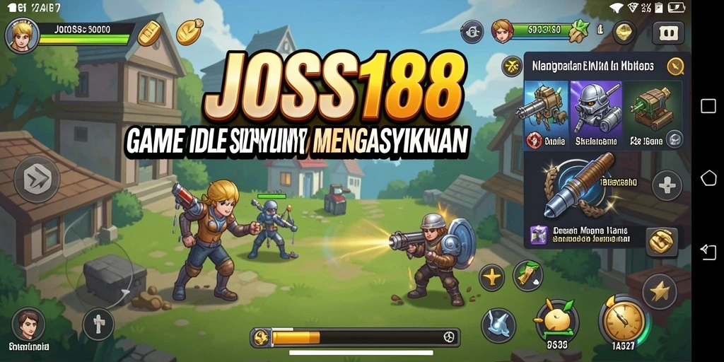 Screenshot utama JOSS188 menampilkan aksi gameplay Idle yang seru.