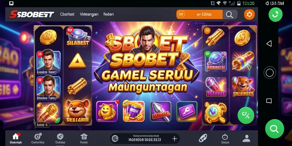 Tampilan permainan Slot SBOBET yang menarik dan penuh warna.