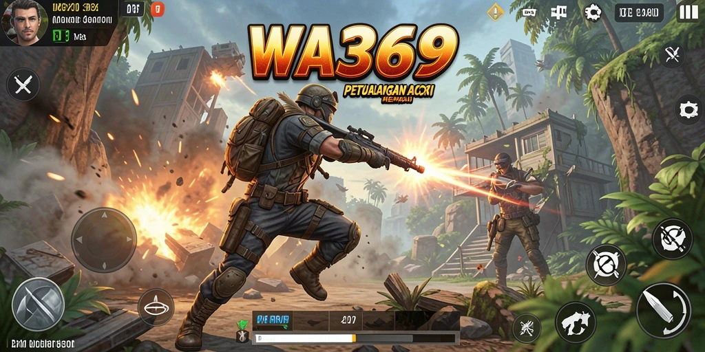 Tangkapan layar gameplay WA369 yang mendebarkan dengan aksi yang intens.